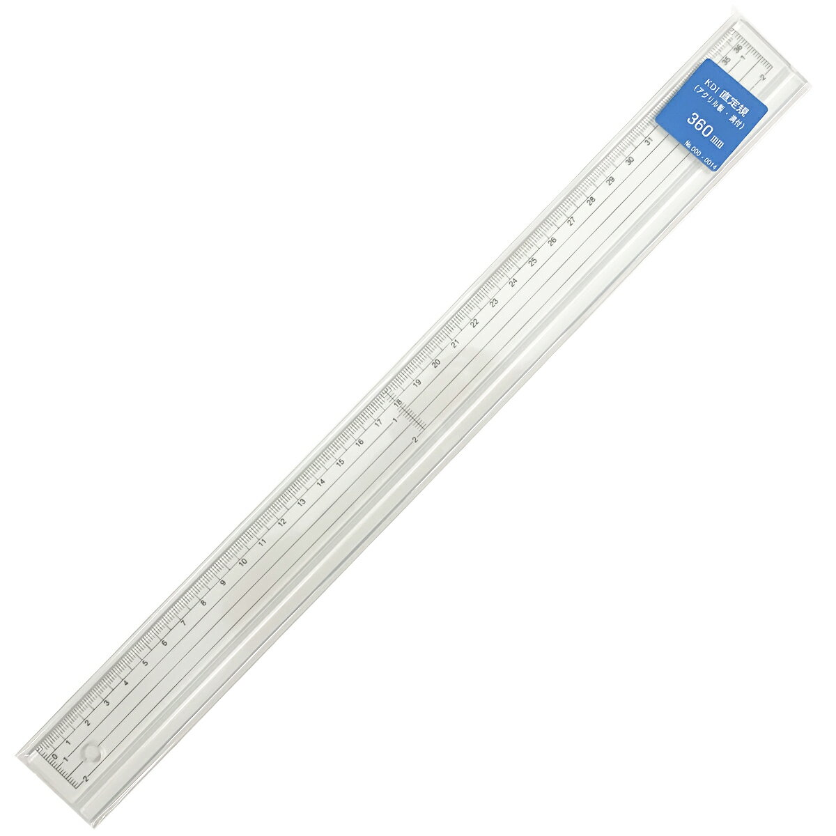 溝付 定規 アクリル製 360mm 【 製図 定規 溝 直 デザイン 物差し 】