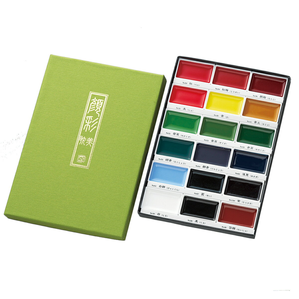 [メール便可]呉竹顔彩耽美18色セ...