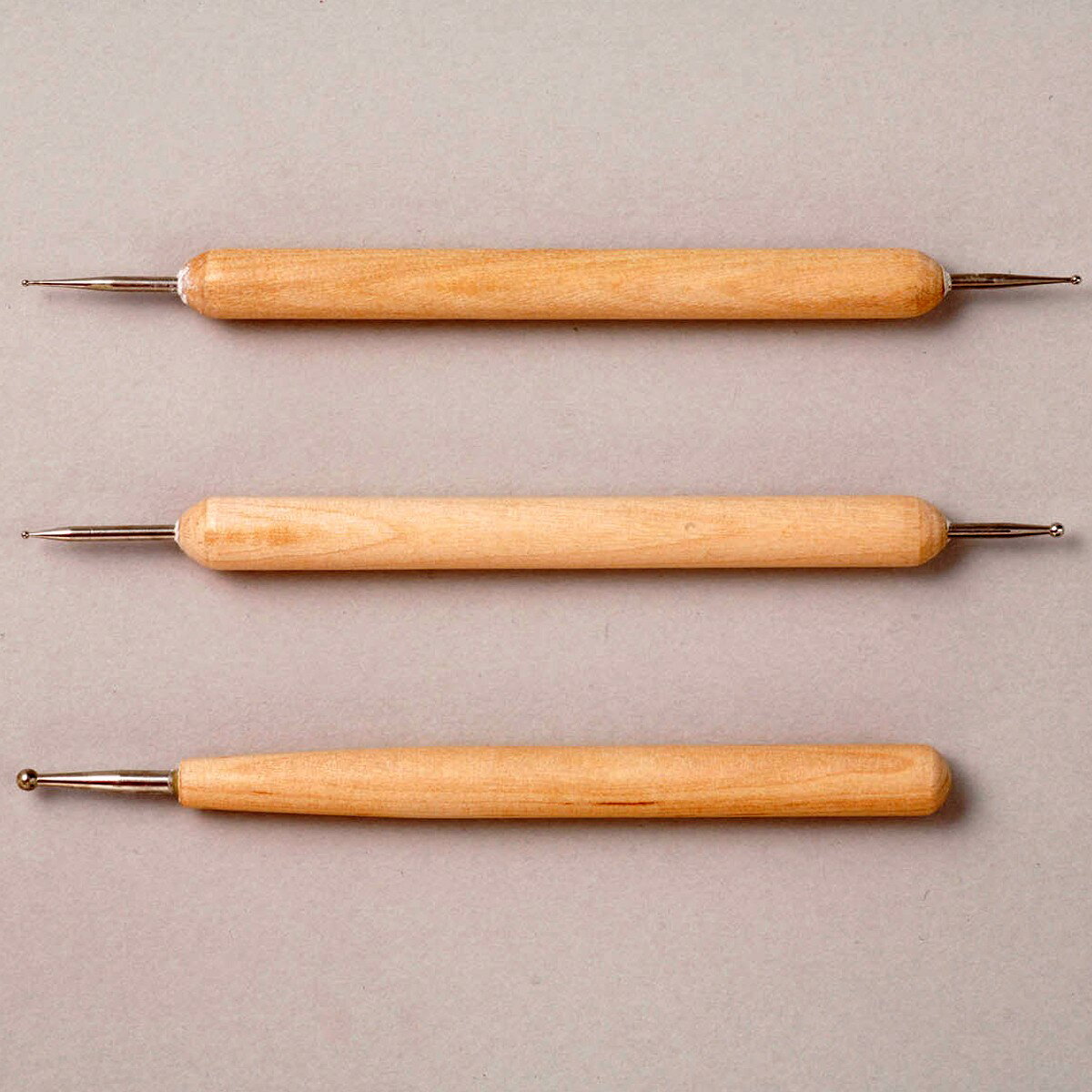 [ メール便可 ] 丸鉛筆 3本組 【 下絵 線描 彫塑 へら 】