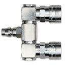 EARTH MAN ロータリー式ペアソケット ワンタッチソケット A1902 1/4凹用 【 エアブラシ 金具 接続 】