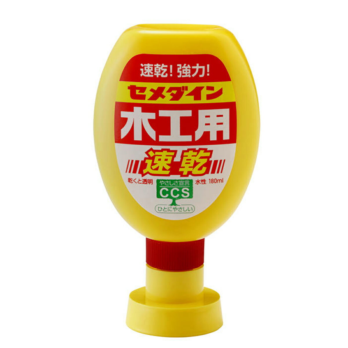 セメダイン 木工用 速乾 180ml ポリ容器 CA-238 【 接着剤 水性 固まると透明 】