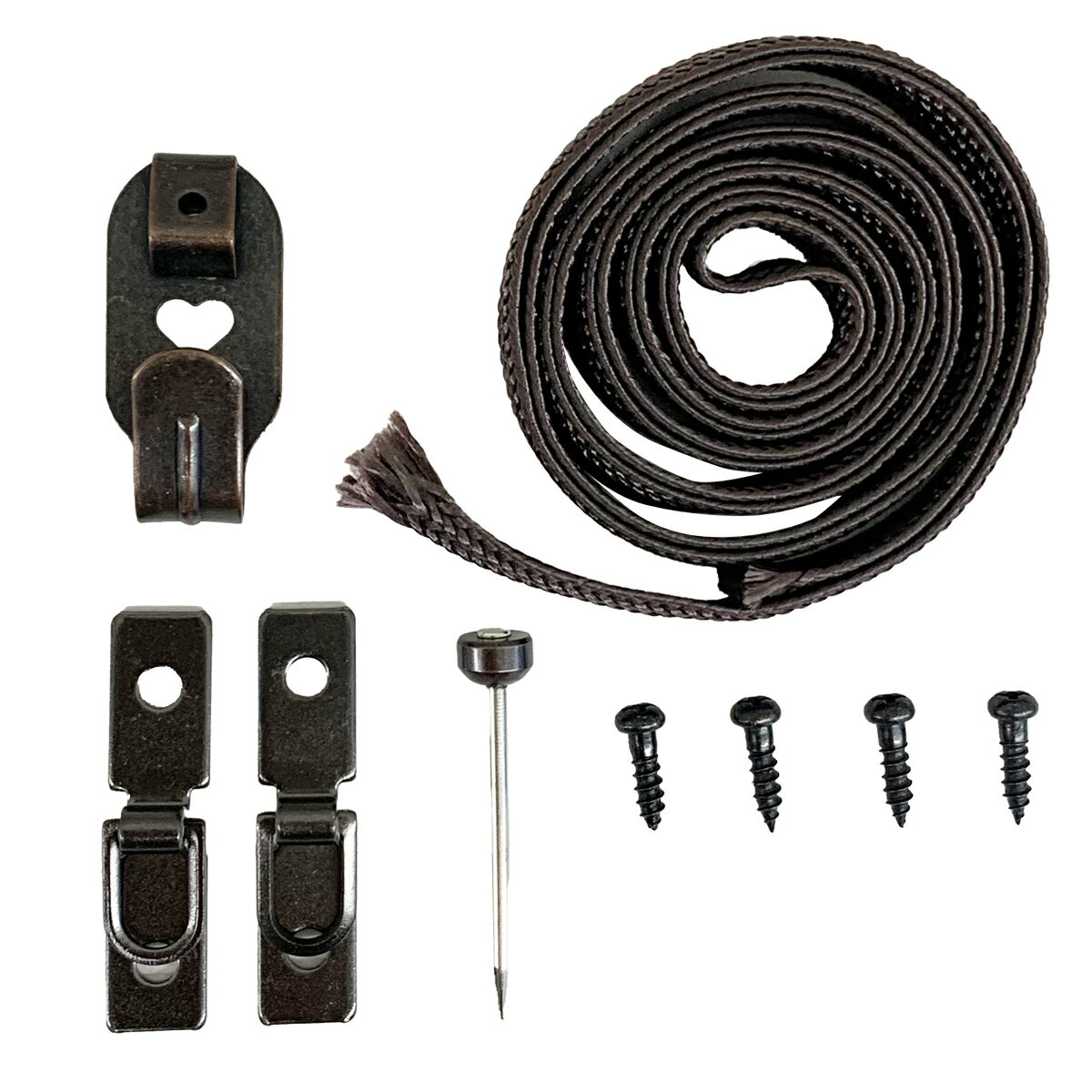 [ メール便可 ] 額吊り用 ひもセット 平ひも 【 絵画 展示 額 つり下げ 紐 】...