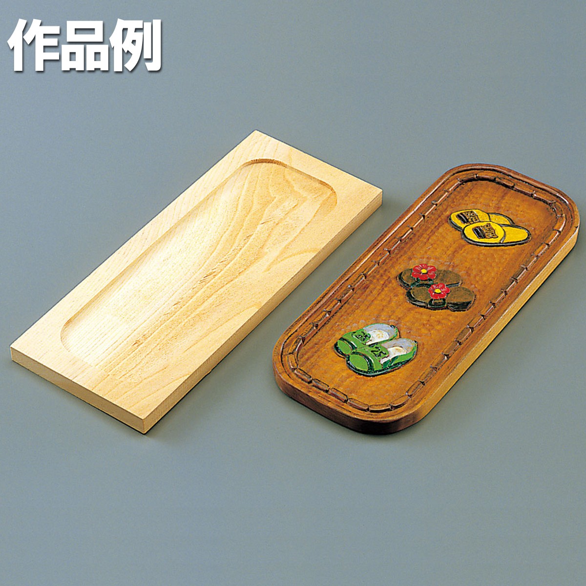 [ メール便可 ] 木彫 ペン皿 S 朴材 【 木工 木彫 手作り 】