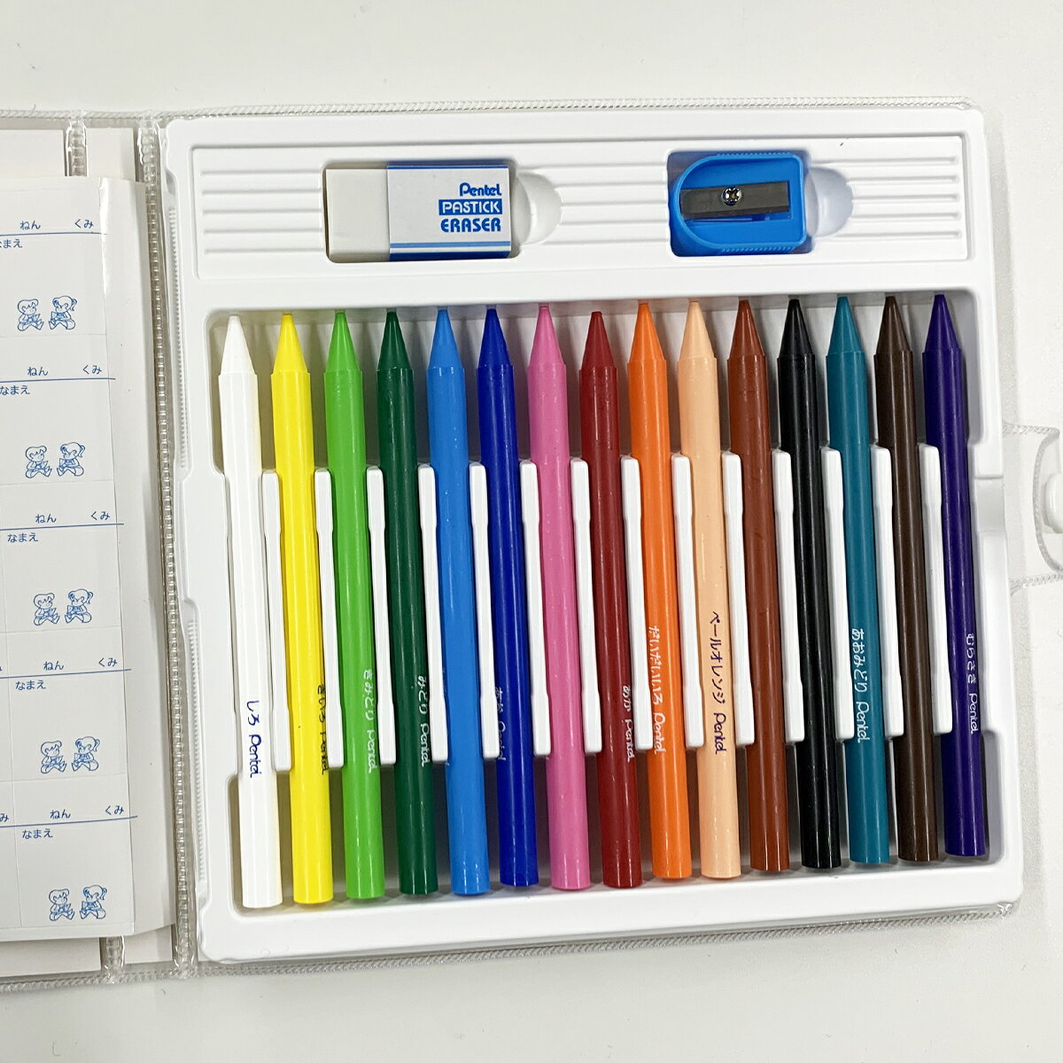 [ メール便可 ] ぺんてる 小学校色えんぴつ 12色+3色 GCG1-12P3 Pentel 【 色鉛筆 学校用品 小学生 入学 入園 準備 新学期 】 artloco-10002182 画材・ものづくりのアートロコ サンプル画像2