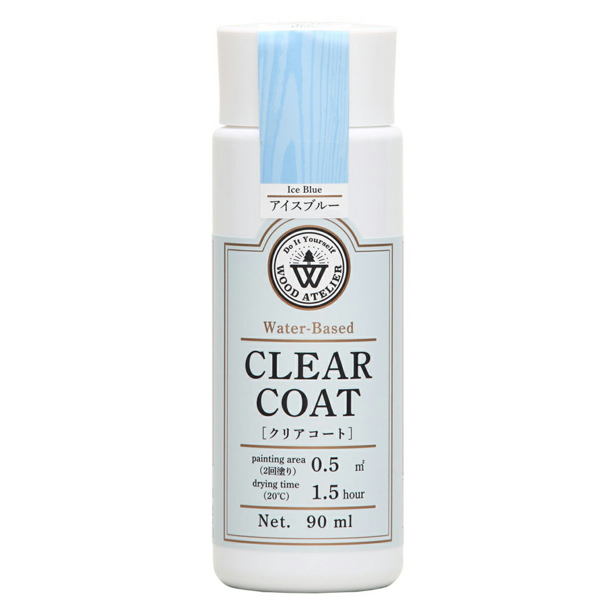 和信ペイント クリアコート 90mL CC-05 アイスブルー ウッドアトリエ 水性ウレタンニス