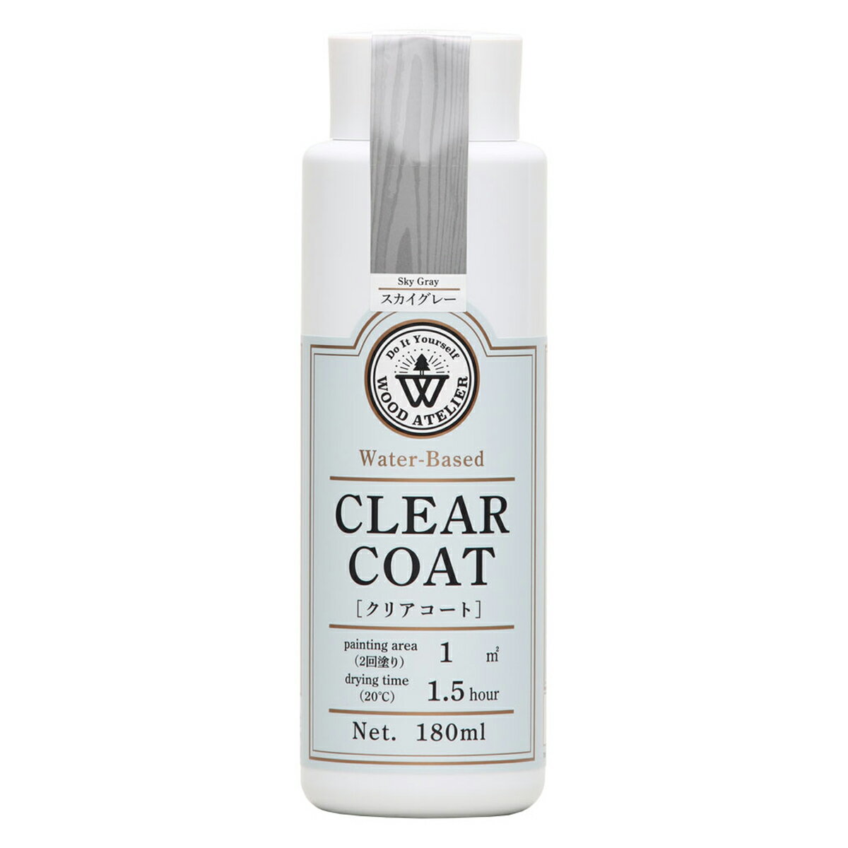 和信ペイント クリアコート 180mL CC-03 スカイグレー ウッドアトリエ 水性ウレタンニス