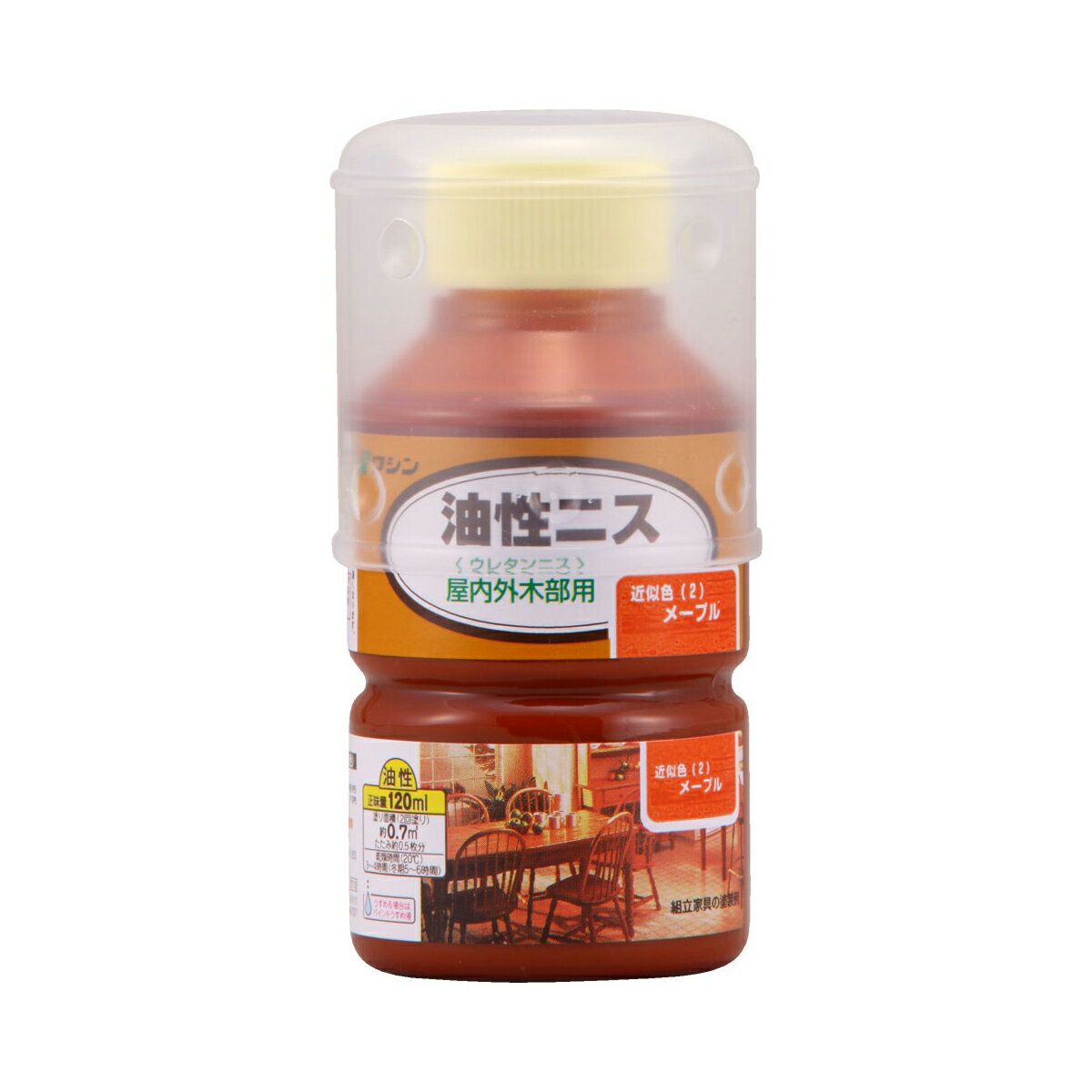 和信ペイント 油性ニス メープル ウレタンニス 120mL 木部 工作品 床用