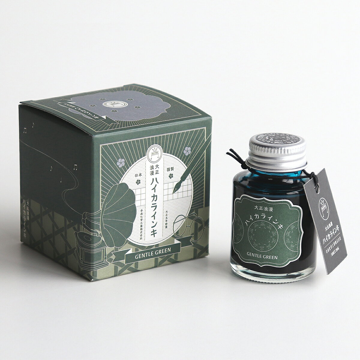 ギター 大正浪漫 ハイカラインキ 人気色3色 てづくりぺん無色彩色3本セット付 【 万年筆用 インク 水性染料 寺西化学工業 】