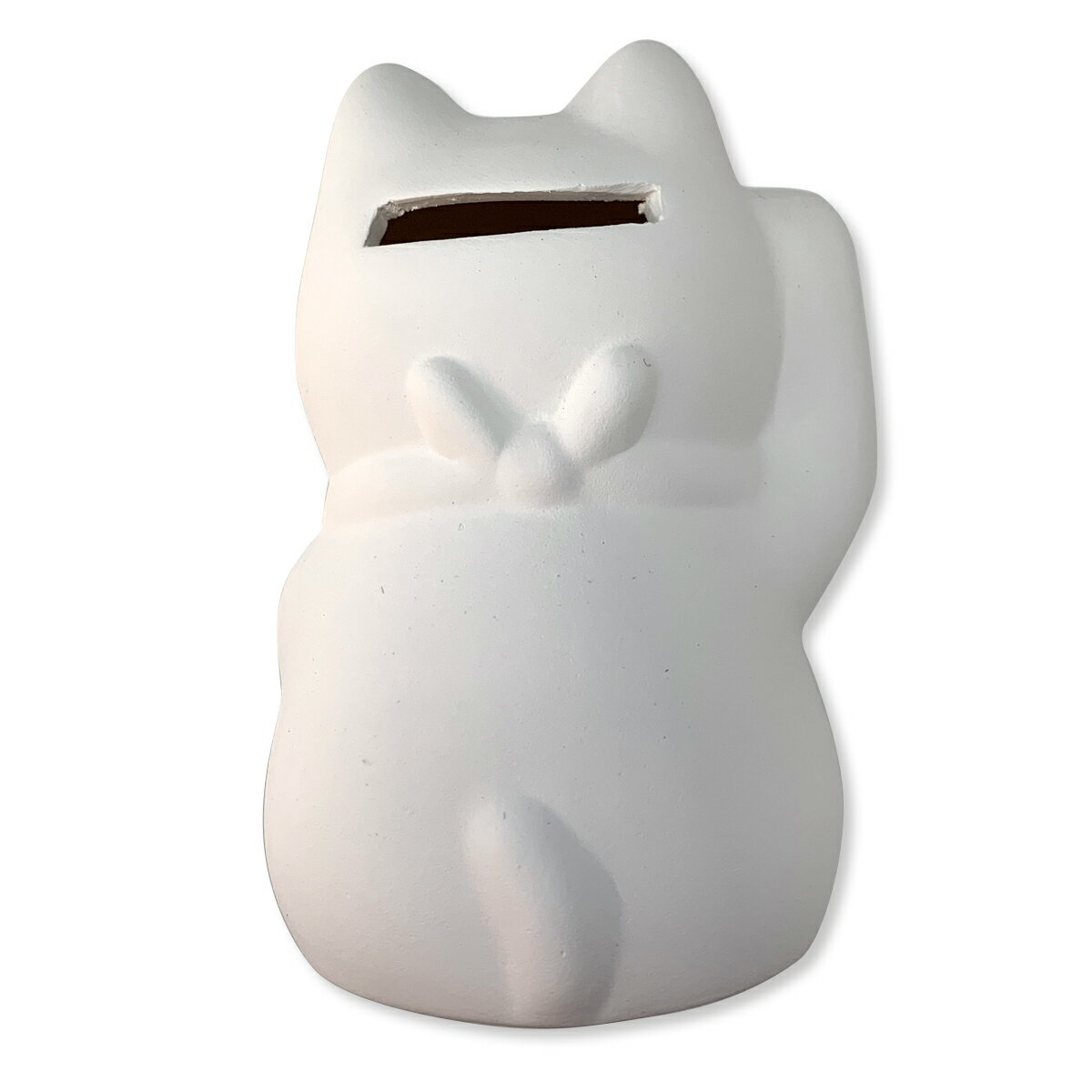 工作キット お絵かき 招き猫 右手上げ 貯金箱 KT-7 素焼き 【 らくがき 色塗り 未塗装 まねきねこ まねき猫 】 3