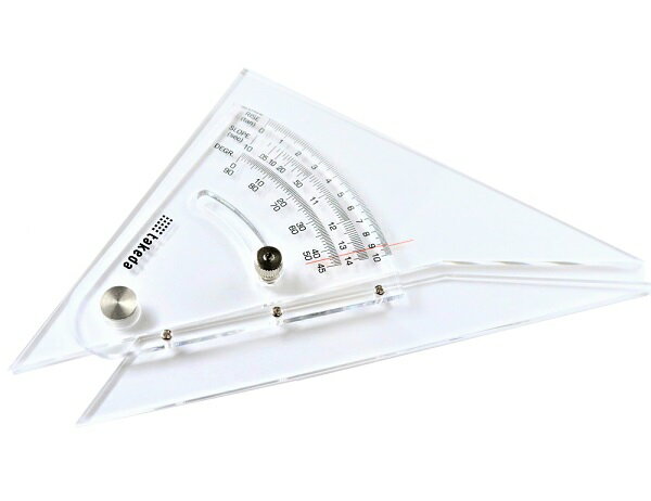 タケダ 勾配定規 20cm takeda 【 雲型 製図 立体図 じょうぎ 分度器 斜面比 アクリル製 】