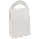 バッグ型 ギフトボックス 130×60×230mm 組立式 【 バッグ風 ラッピング プレゼント ギフトbox 箱 無地 白 手作り 】