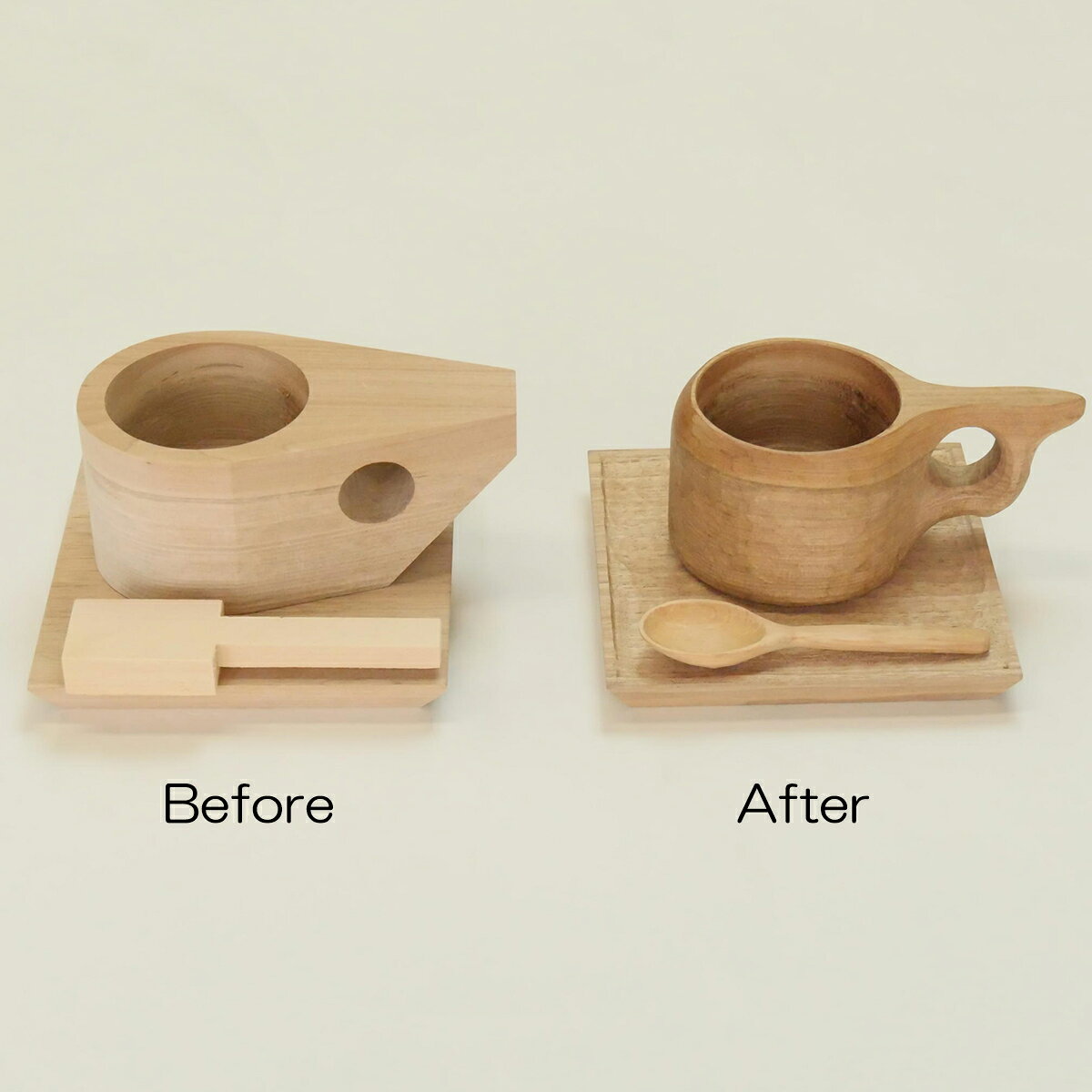 ククサ 木彫キット KUKSA ハンドメイドキット 道刃物工業 マグカップ 木彫り 【 ギフト プレゼント 製作キット 初心者 入門 キャンプ カトラリー 】 artloco-10012124 画材・ものづくりのアートロコ サンプル画像3