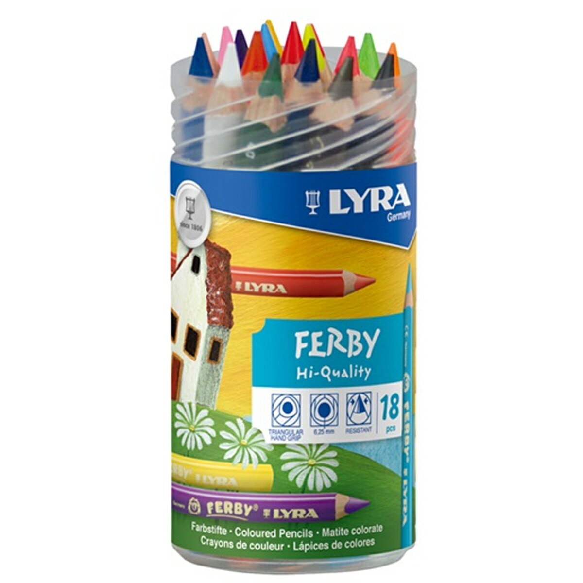 LYRA リラ 色鉛筆 ファルビー ラッカード 18色セット LY3623180 【 色えんぴつ ギフト プレゼン こどもト 入学 入園 祝い お祝い 幼稚園 保育園 子供 】