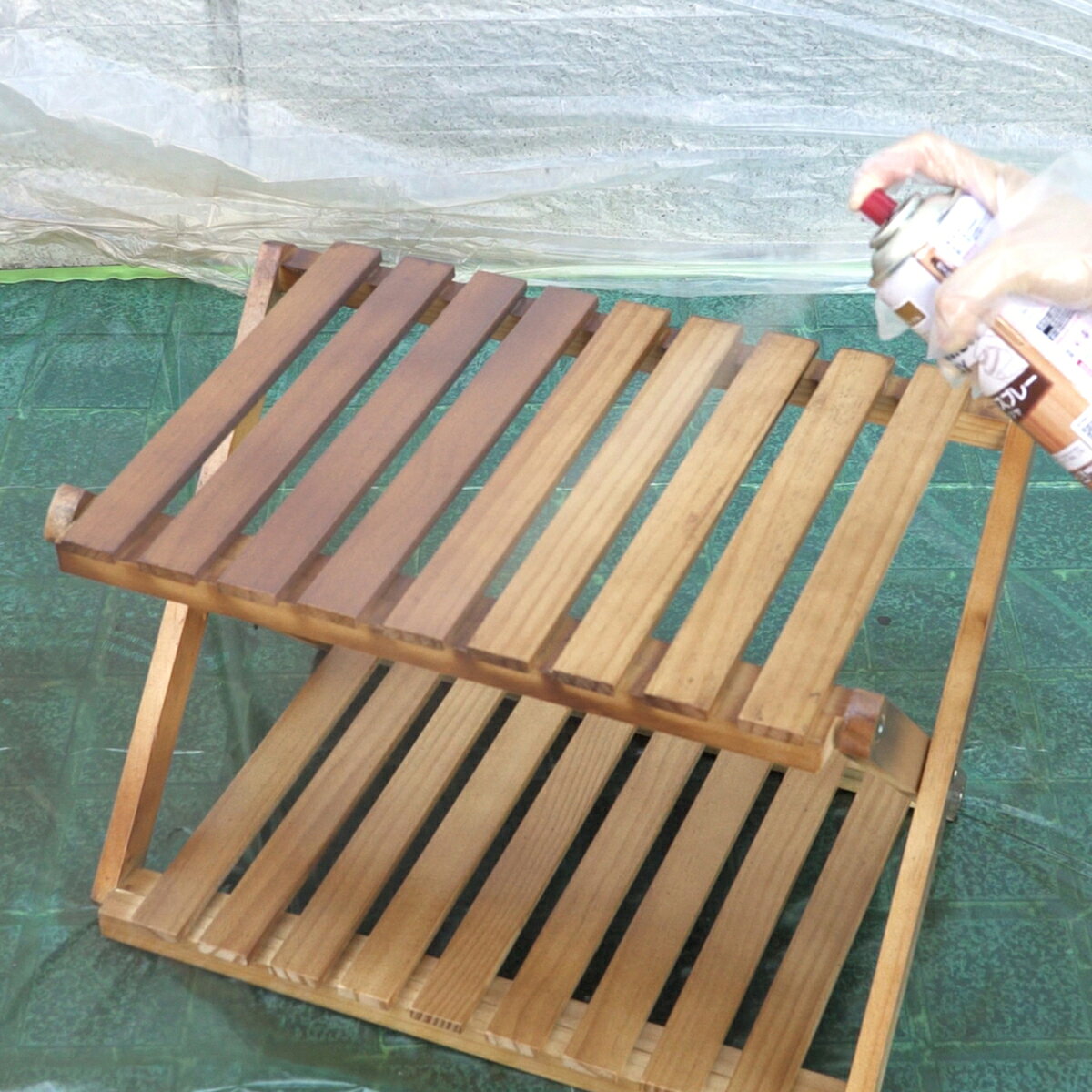 水性ニススプレー 300mL 屋内外 ツヤあり アサヒペン