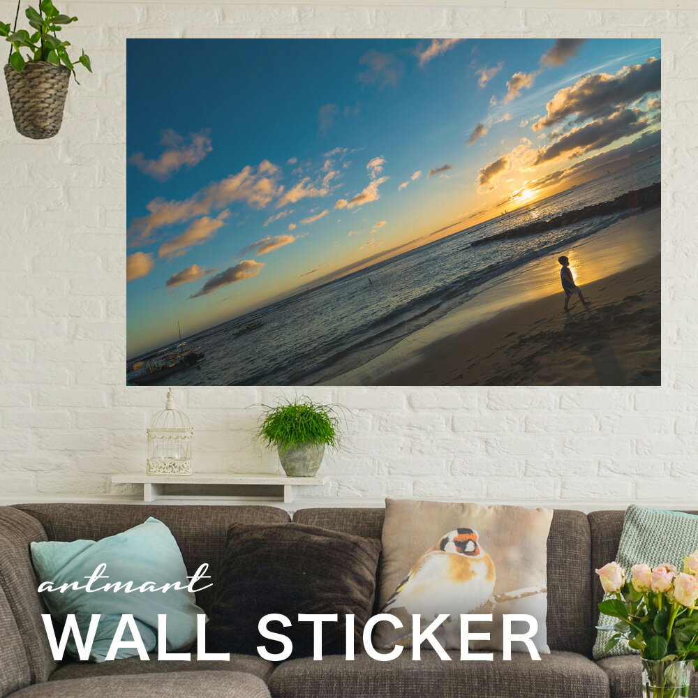 ウォールステッカー アートパネル アート 壁紙シール 壁シール インテリア ステッカー 写真 装飾 壁紙 北欧 自然 おすすめ おしゃれ 人気 綺麗 部屋 ショップ リビング オフィス ダイニング デザイン 家具 貼る コーディネイト アートマート 風景_サンセット_20130729-069