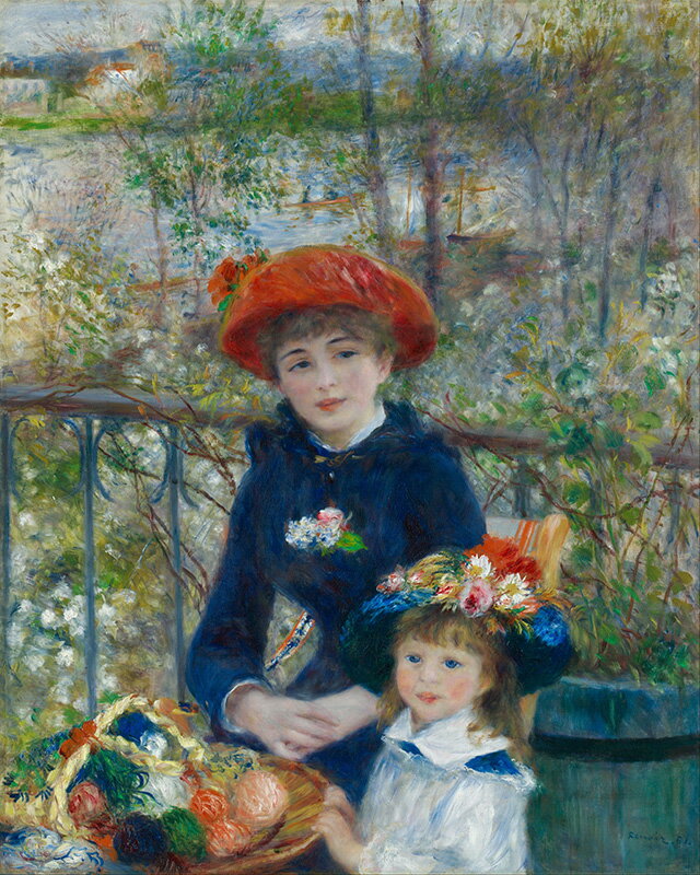 アートパネル アートボード ルノワール 2人の姉妹(テラスにて) 60x45 A2 壁掛け 絵 イン