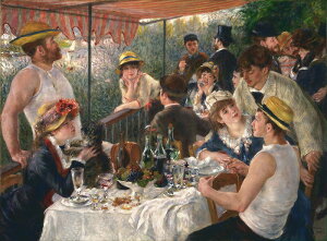 アートパネル アートボード ルノワール 舟遊びをする人々の昼食 45x33 A3 壁掛け 絵 インテリア 名画 モダンアート 油絵 絵画 有名画 おすすめ 人気 高級 かわいい おしゃれ ポスター 玄関 リビング 部屋 店舗 風景画 自然 花 空 海 モノトーン 【LotNo.01】