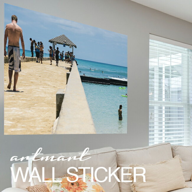 乐天商城 - ウォールステッカー アートパネル アート 壁紙シール 壁シール インテリア ステッカー 写真 装飾 壁紙 北欧 自然 おすすめ おしゃれ 人気 綺麗 部屋 ショップ リビング オフィス ダイニング デザイン 家具 貼る コーディネイト アートマート 風景_ビーチ_20130731-013