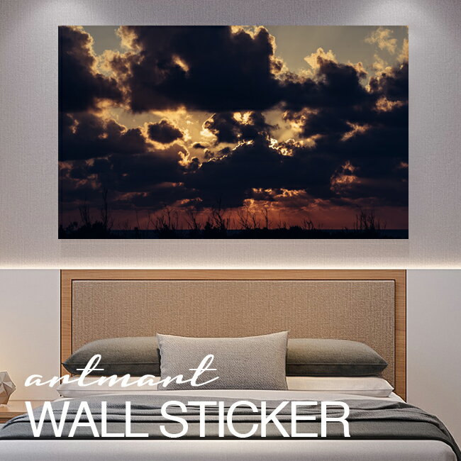 乐天商城 - ウォールステッカー アートパネル アート 壁紙シール 壁シール インテリア ステッカー 写真 装飾 壁紙 北欧 自然 おすすめ おしゃれ 人気 綺麗 部屋 ショップ リビング オフィス ダイニング デザイン 家具 貼る コーディネイト アートマート 風景_サンセット_5I_5096