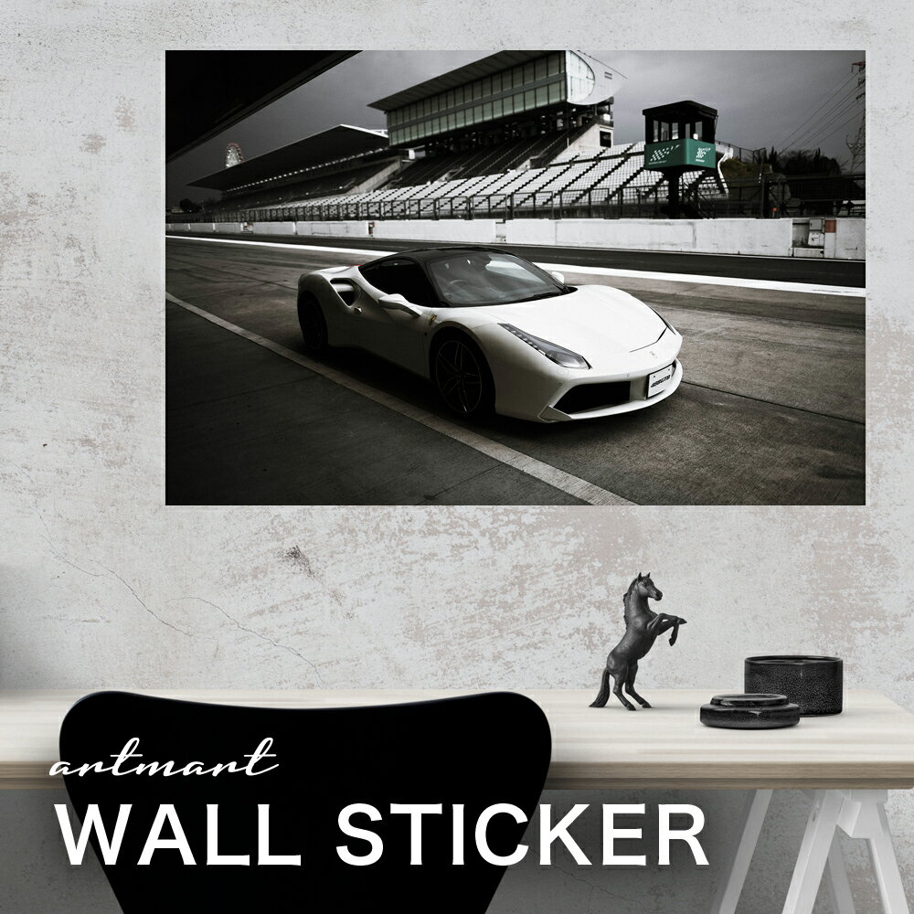 ウォールステッカー アートパネル アート 壁紙シール 壁シール インテリア ステッカー 写真 装飾 壁紙 北欧 自然 おすすめ おしゃれ 人気 綺麗 部屋 ショップ リビング オフィス ダイニング デザイン 家具 貼る コーディネイト アートマート 車_フェラーリ488_DSC_0484