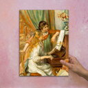 アートパネル アートボード ルノワール ピアノに寄る少女たち 60x45 A2 壁掛け 絵 インテリア 名画 モダンアート 油絵 絵画 有名画 おすすめ 人気 高級 かわいい おしゃれ ポスター 玄関 リビング 部屋 店舗 風景画 自然 花 空 海 モノトーン 【LotNo.03】
