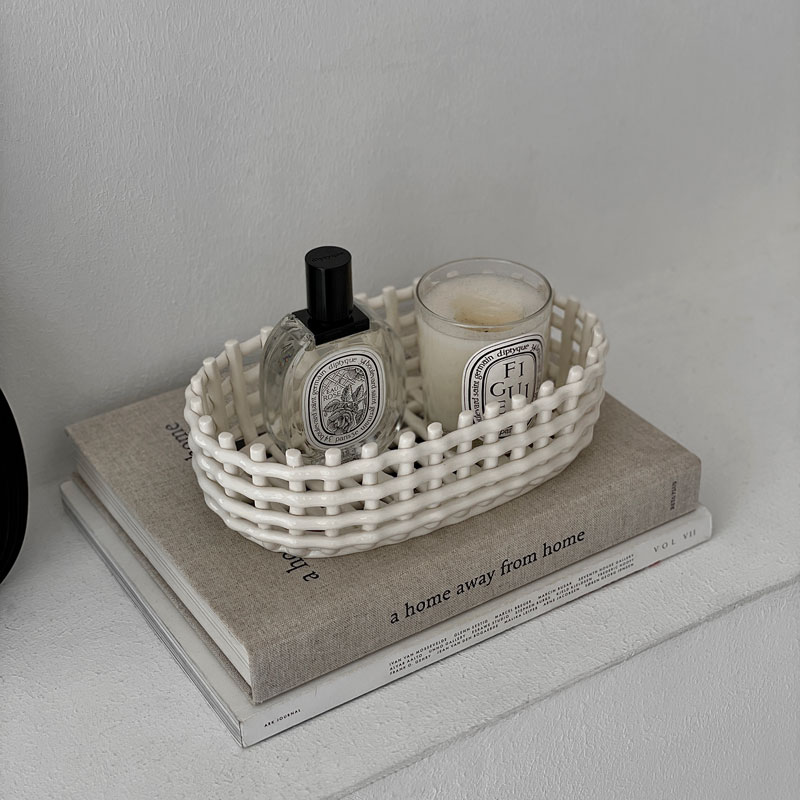 セラミック バスケット オーバル オフホワイト【ART OF BLACK】のサムネイル