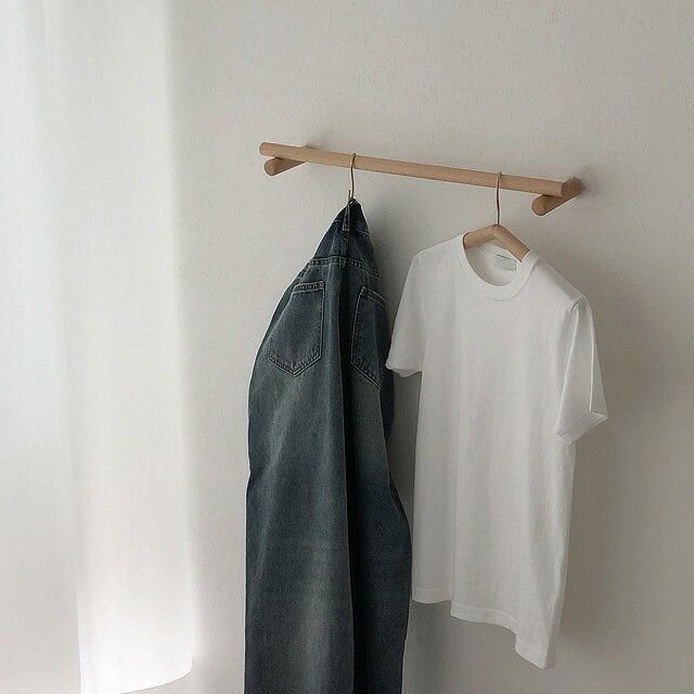 ウッド ハンガーバー 60cm 無垢材 【ART OF BLACK】