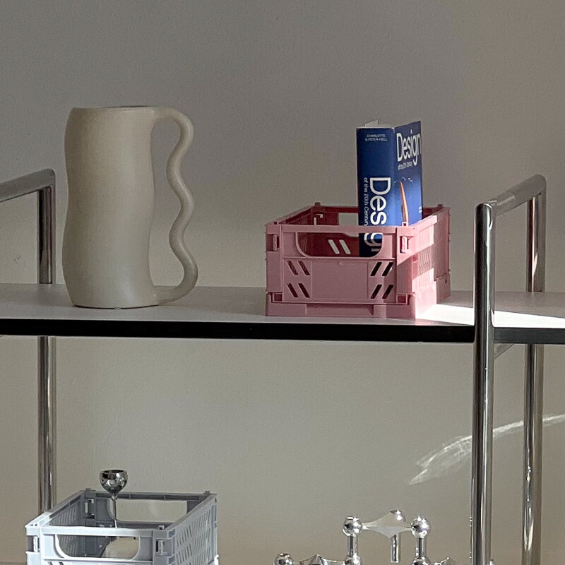 ペールカラー クレート 折り畳み 収納ボックス【ART OF BLACK】