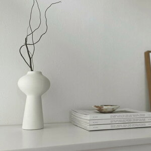 白磁 フラワーベース 花瓶 深型 23.5cm×12cm 【ART OF BLACK】