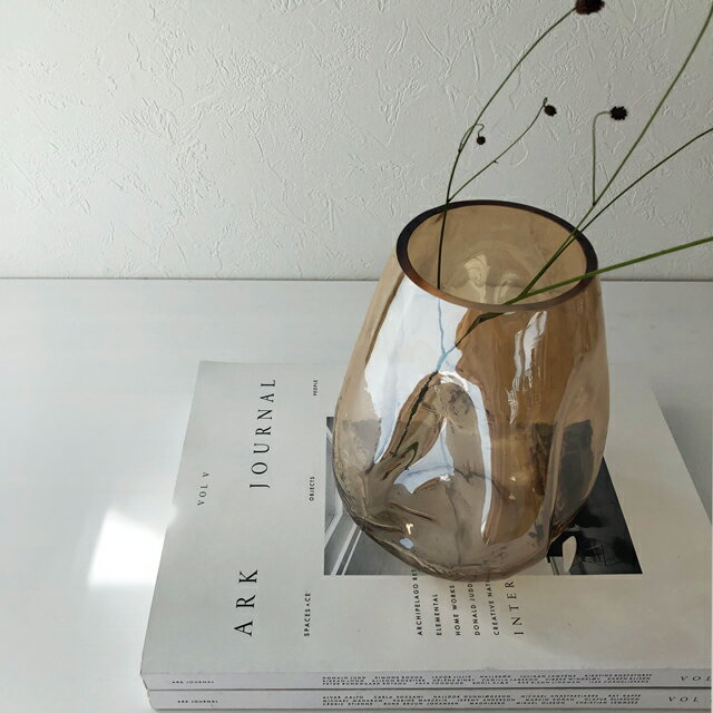 Dent ガラス フラワーベース 花瓶 