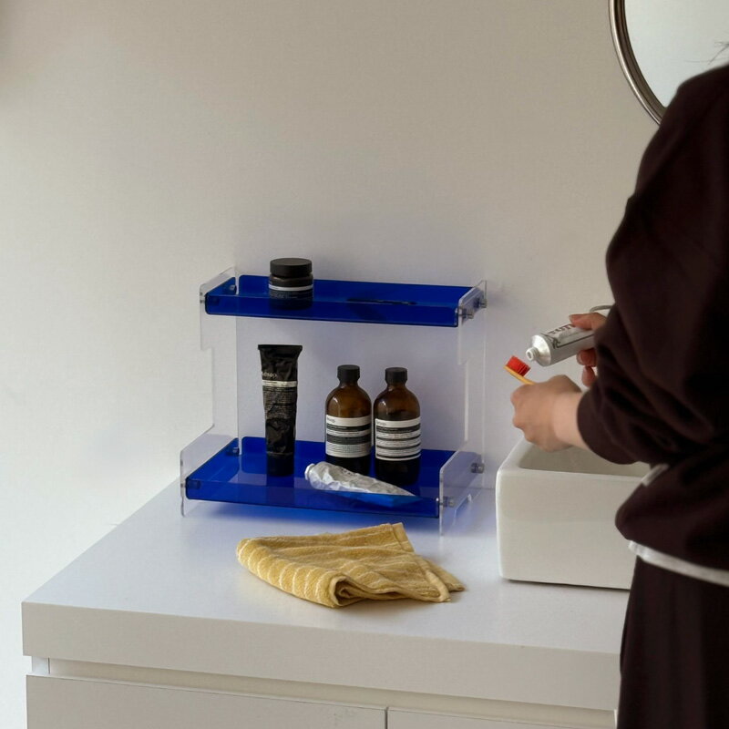 カラーアクリル 2段 ディスプレイラック 【ART OF BLACK】