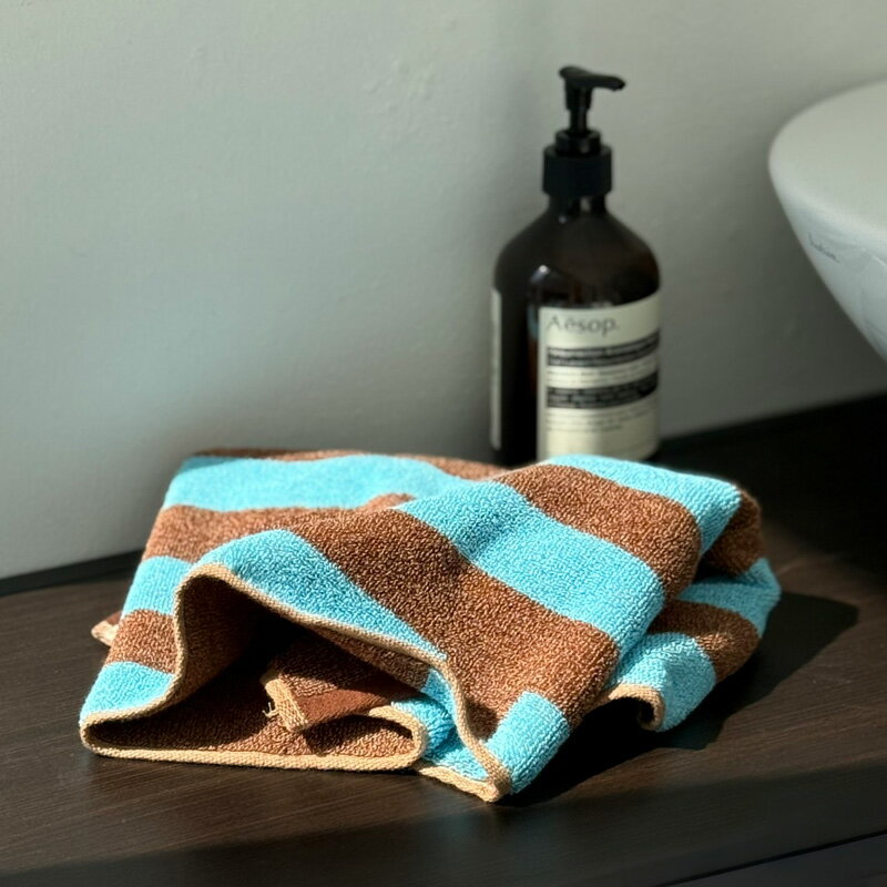 ブロックストライプ フェイスタオル【ART OF BLACK】