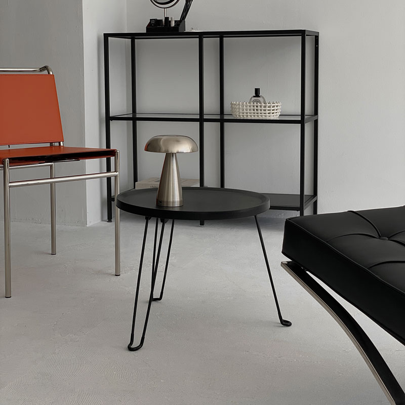 フォールディング ラウンドローテーブル 折り畳み 【ART OF BLACK】