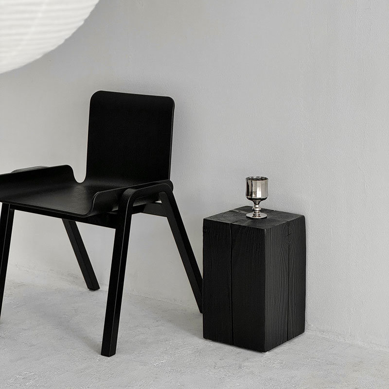 ブラック CEDAR サイドテーブル スツール【ART OF BLACK】