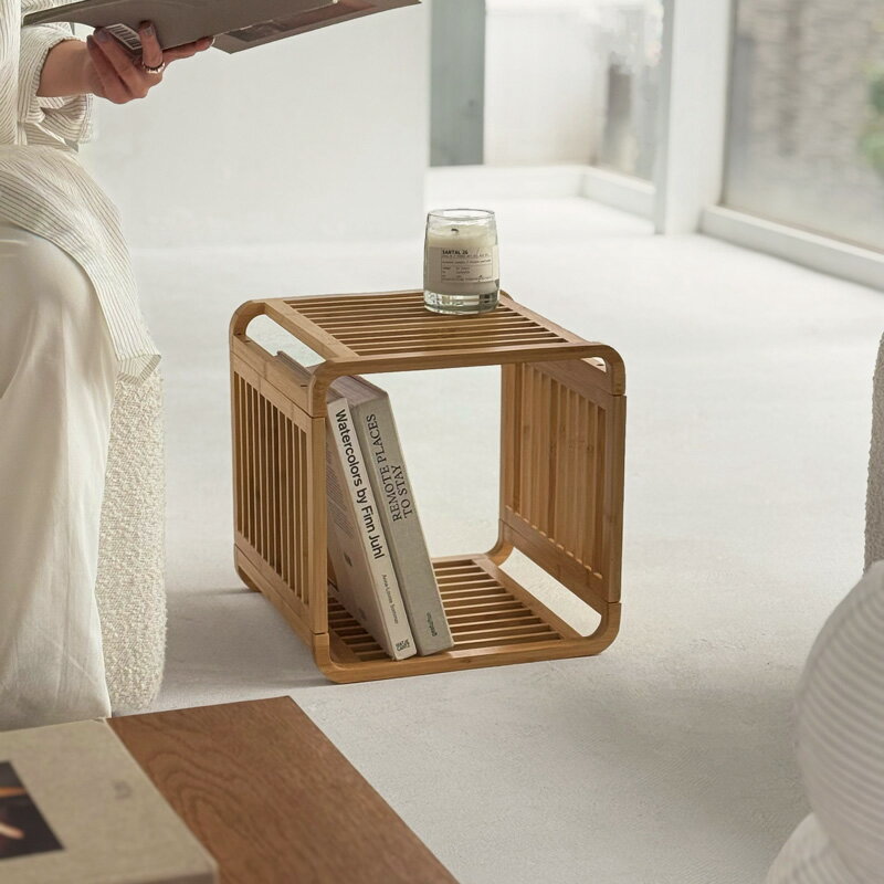 予約販売12月上旬～12月中旬頃発送予定 バンブー オープンラック サイドテーブル 組み立て式 【ART OF ..