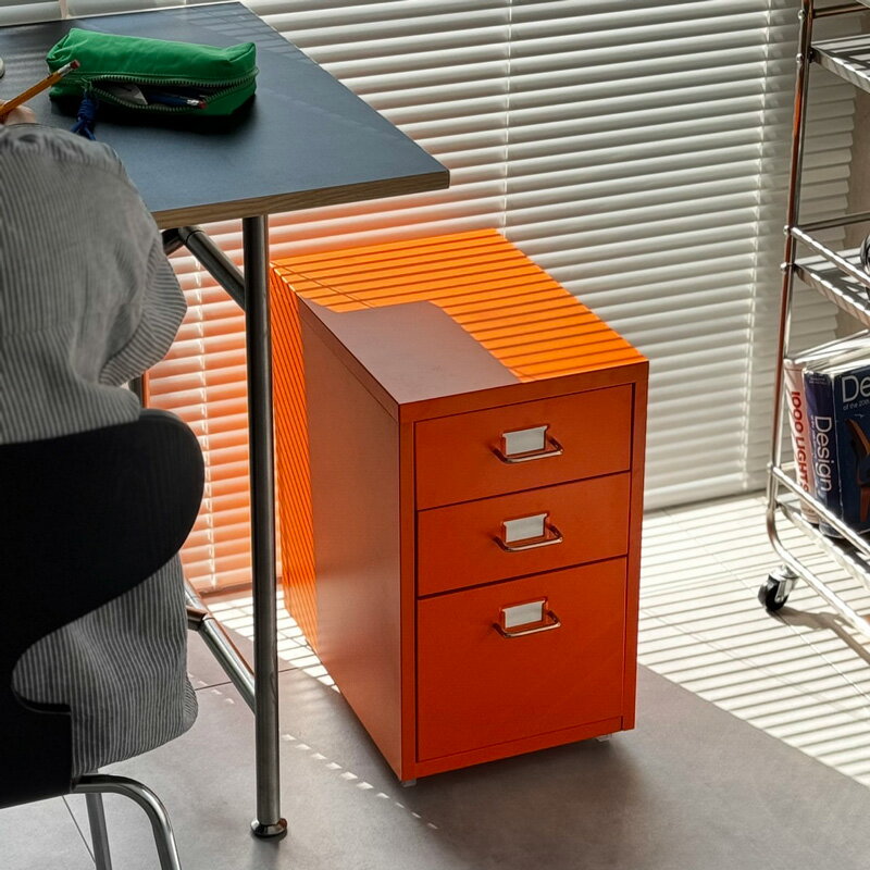 予約販売5月下旬〜6月上旬頃発送予定 カラー スチールキャビネット デスクワゴン 3段【ART OF BLACK】