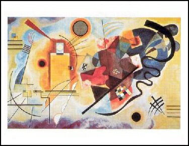 【アートポスター】黄ー赤ー青(60cm×80cm) -カンディンスキー- おしゃれインテリアに