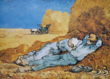 【ヴィンセント・ヴァン・ゴッホ 絵画アートポスター（余白無し）】昼寝（シエスタ）(50cm×70cm) -ゴッホ- おしゃれインテリアに
