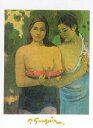 【アートポスター】赤い花と乳房(24cm×30cm) -ゴーギャン-