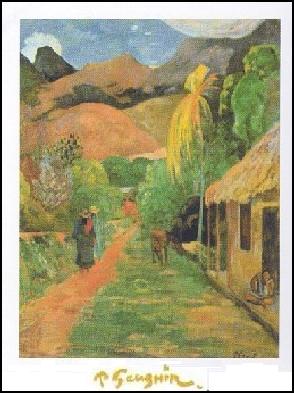 【アートポスター】Chemin a` Papeete(24cm×30cm) -ゴーギャン-