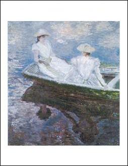 【アートポスター】エプト川のボート (40cm×50cm) -モネ- おしゃれインテリアに