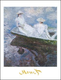 【アートポスター】エプト川のボート(50cm×70cm) -モネ- おしゃれインテリアに
