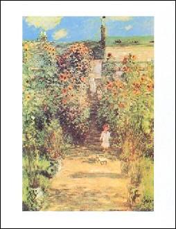 【アートポスター】ヴェトゥイユのモネの庭 (40cm×50cm) -モネ- おしゃれインテリアに