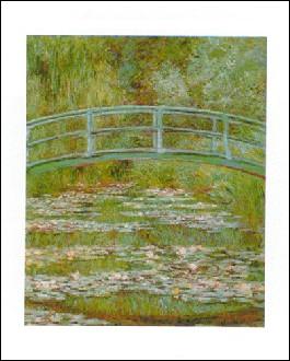 【クロード・モネ 絵画 アート ポスター】睡蓮の池と日本の太鼓橋 (40cm×50cm) -モネ- おしゃれインテリアに