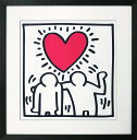【キース・ヘリング|アートポスター額装品(高品質ジクレープリント)】『Untitled (be mine) 1987』 (W425×H425×D32mm) - ...