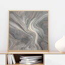 【Ocllo Mason UV80%カット プレミアム木製額装アートポスター】STEEL GREY II(630×630×24mm) -おしゃれインテリアに- ...