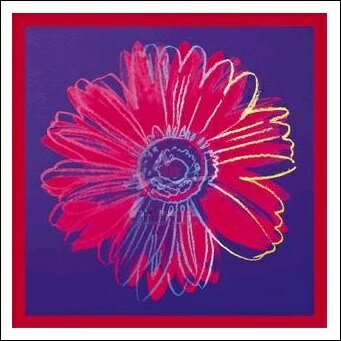 【アートポスター】デイジー1982年(青と赤)560×560mm -ウォーホル- おしゃれインテリアに