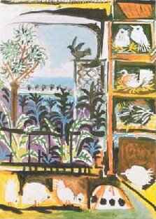 【パブロ・ピカソ 絵画 アート ポスター】鳩 (60cm×80cm) - おしゃれインテリアに - (余白部分無し)