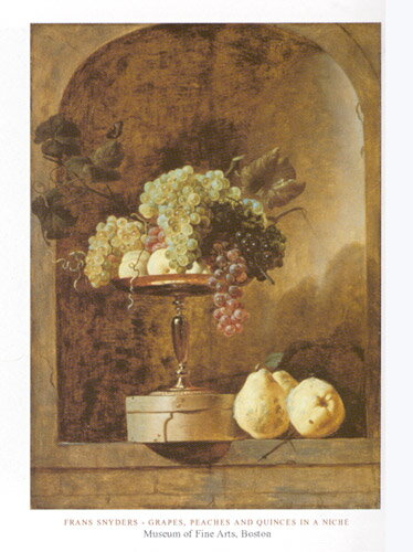 【絵画アートポスター】ニッチの葡萄と桃とまるめろ(60cm×80cm)