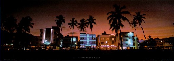 マイアミ　サウスビーチ(33cm×95cm)